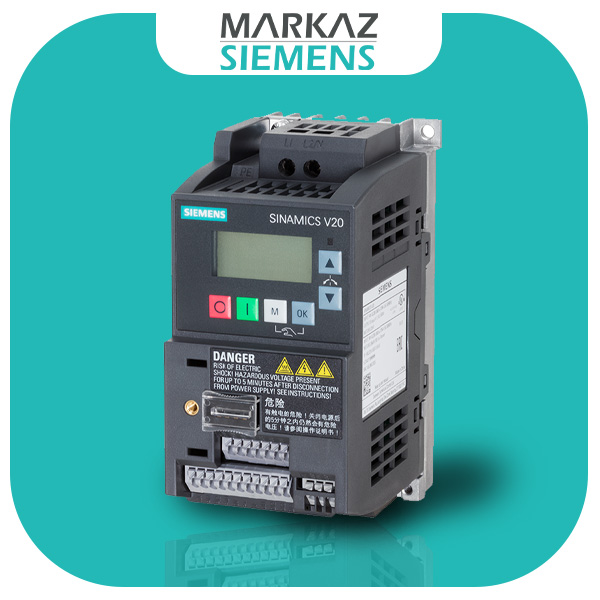 اینورتر تک فاز زیمنس سری V20 توان ۰٫۳۷ کیلووات کدفنی ۶SL3210-5BB13-7UV1